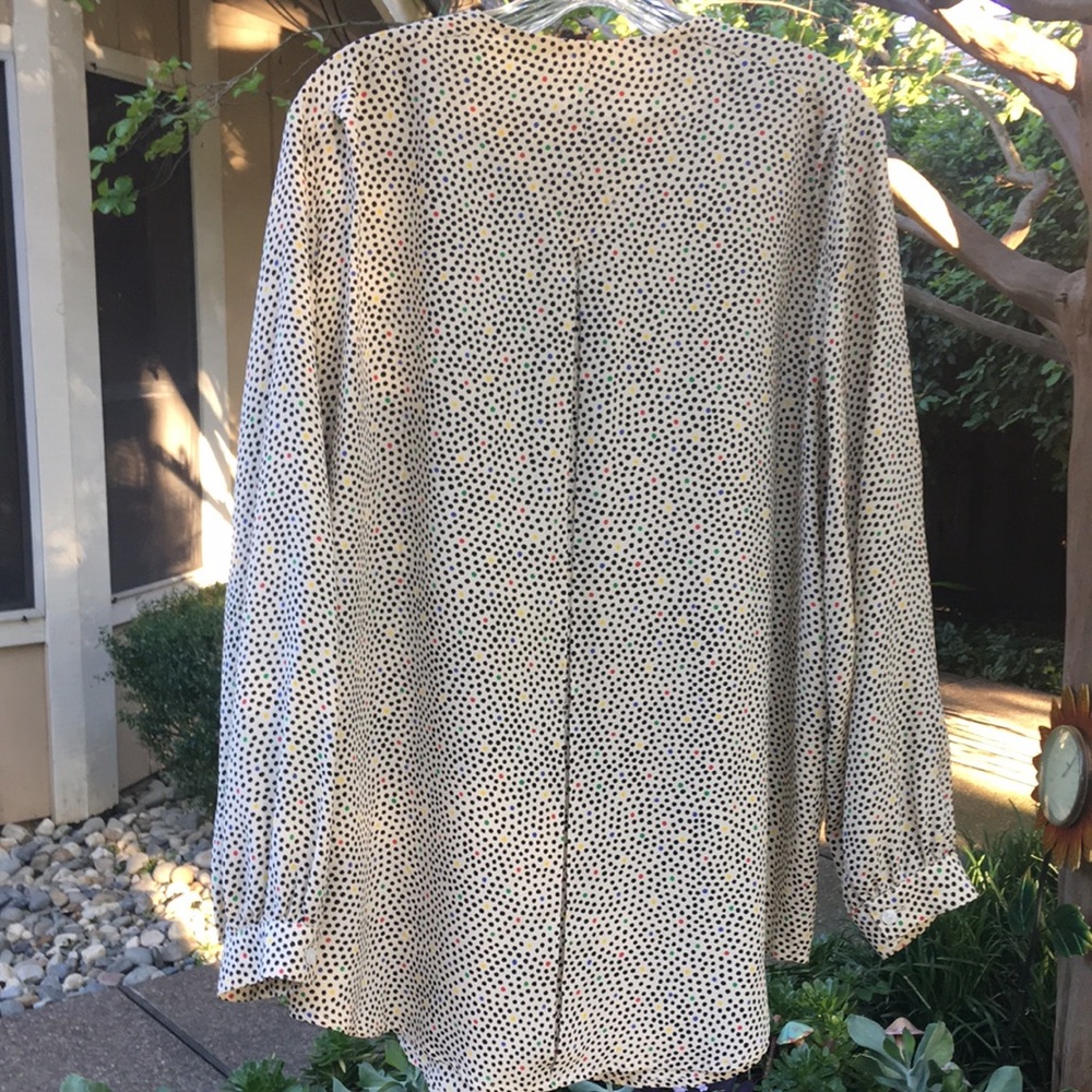 SILK “Argenti” Polka Dot Blouse - Picture 2 of 9